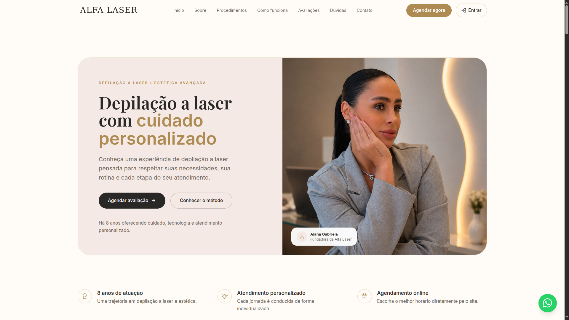 Print da plataforma desenvolvida para a Alfa Laser
